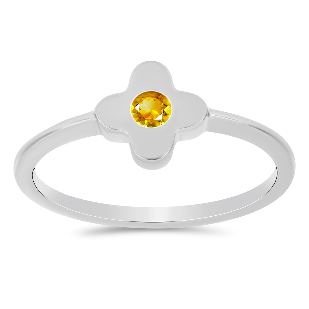 Conjunto de Plata con Citrino de los Montes Urales ( Pendientes +Anillo ) 6 