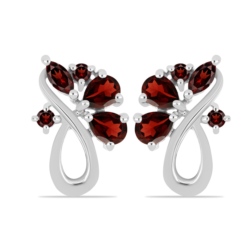 Pendientes de Plata con Granate Barton 1 