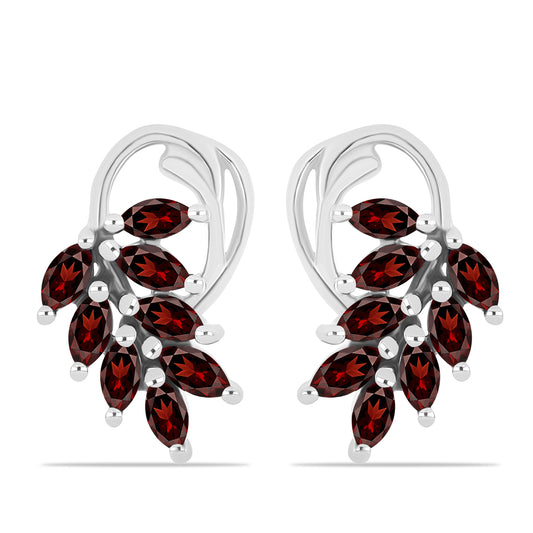 Pendientes de Plata con Granate Barton