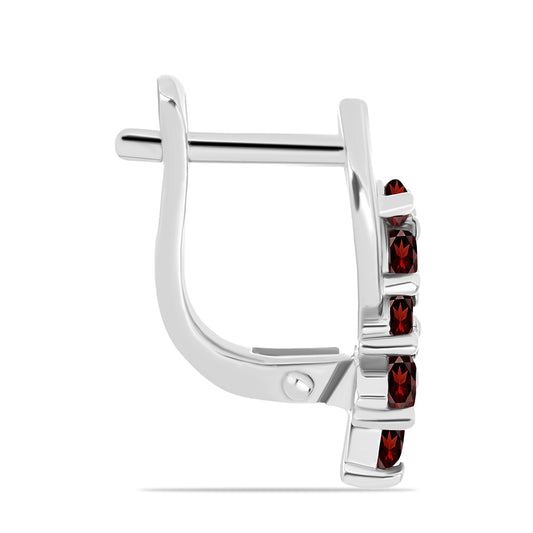 Pendientes de Plata con Granate Barton