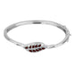 Pulsera de Plata con Granate Barton y Topacio Blanco
