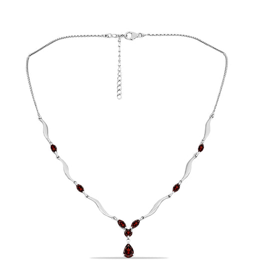 Collar de Plata con Granate Barton