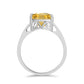 Anillo de Plata con Citrino de los Montes Urales
