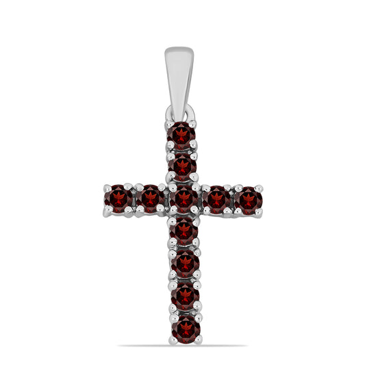 Cruz Colgante de Plata con Granate Barton