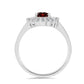 Anillo de Plata con Granate Barton y Topacio Blanco