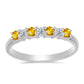 Anillo de Plata con Citrino de los Montes Urales y Topacio Blanco
