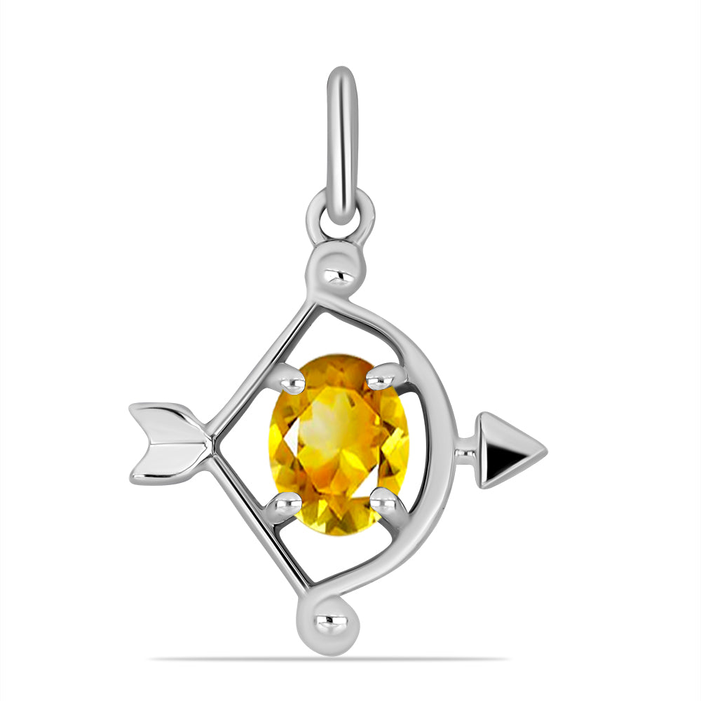 Colgante de Plata con Citrino de los Montes Urales 1 