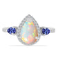 Anillo de Plata con Tanzanita y Ópalo Etíope de Lega Dembi