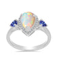 Anillo de Plata con Tanzanita y Ópalo Etíope de Lega Dembi