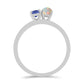 Conjunto de Plata con Tanzanita y Ópalo Etíope de Lega Dembi ( Anillo )