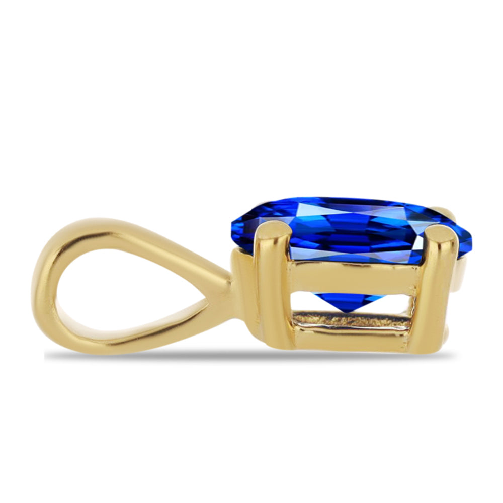 Conjunto de Plata Bañada en Oro con Rubí artificial y Esmeralda artificial ( Colgante ) 2 