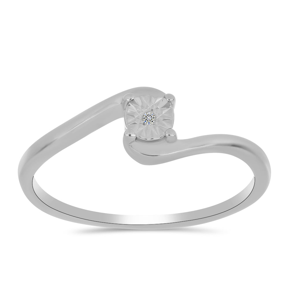 Anillo de Plata con Diamante blanco