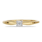 Anillo de Plata Bañada en Oro con Diamante blanco