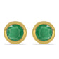 Pendientes de Plata Bañada en Oro con Esmeralda de Brasil