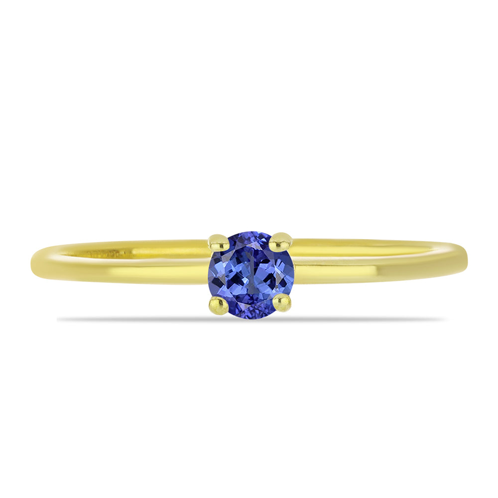 Anillo de Plata Bañada en Oro con Tanzanita 1 