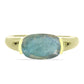 Anillo de Plata Bañada en Oro con Labradorita