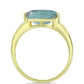 Anillo de Plata Bañada en Oro con Labradorita