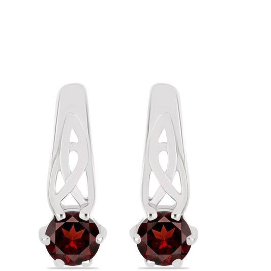 Pendientes de Plata con Granate Barton