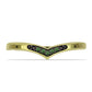 Anillo de Plata Bañada en Oro con Diamante Verde