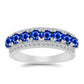 Anillo de Plata con Zafiro Azul Australiano y Topacio Blanco