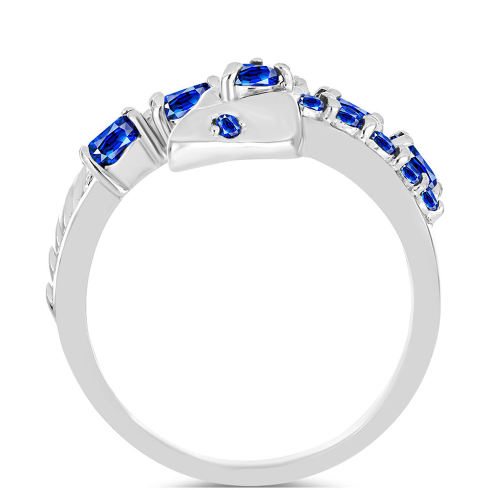 Anillo de Plata con Zafiro Azul Australiano 2 