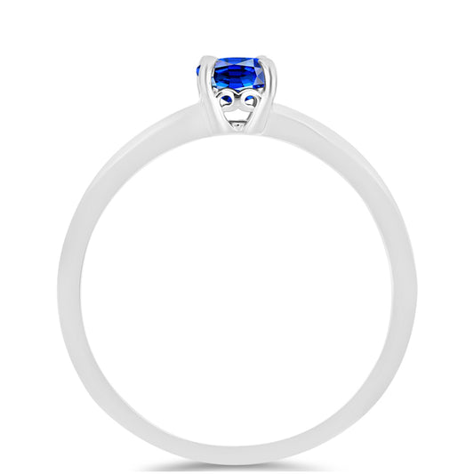 Anillo de Plata con Zafiro Azul Australiano