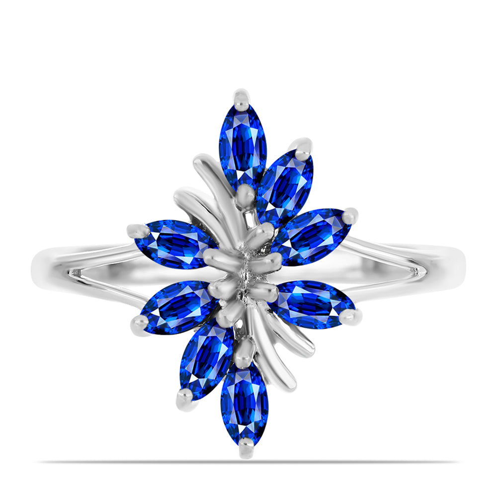 Anillo de Plata con Zafiro Azul Australiano