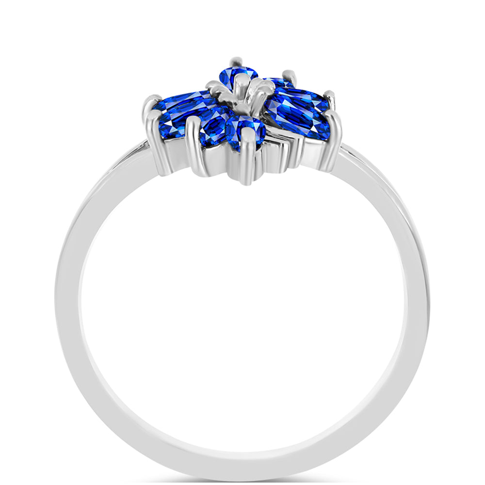 Anillo de Plata con Zafiro Azul Australiano 2 