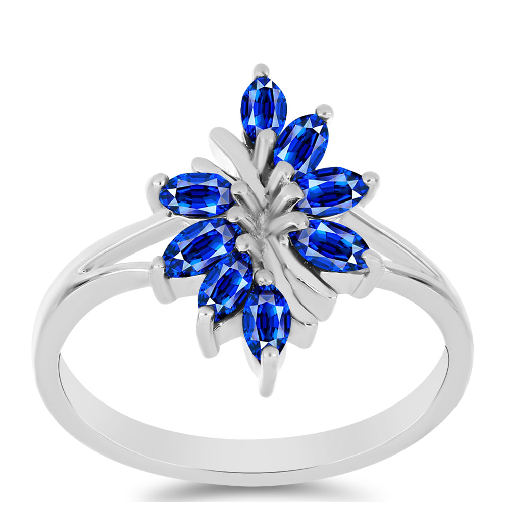 Anillo de Plata con Zafiro Azul Australiano