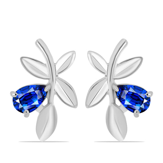 Pendientes de Plata con Zafiro Azul Australiano