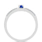 Anillo de Plata con Zafiro Azul Australiano y Topacio Blanco