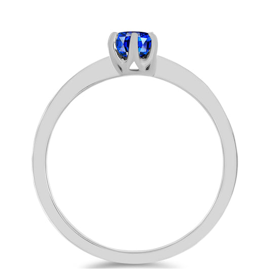 Anillo de Plata con Zafiro Azul Australiano