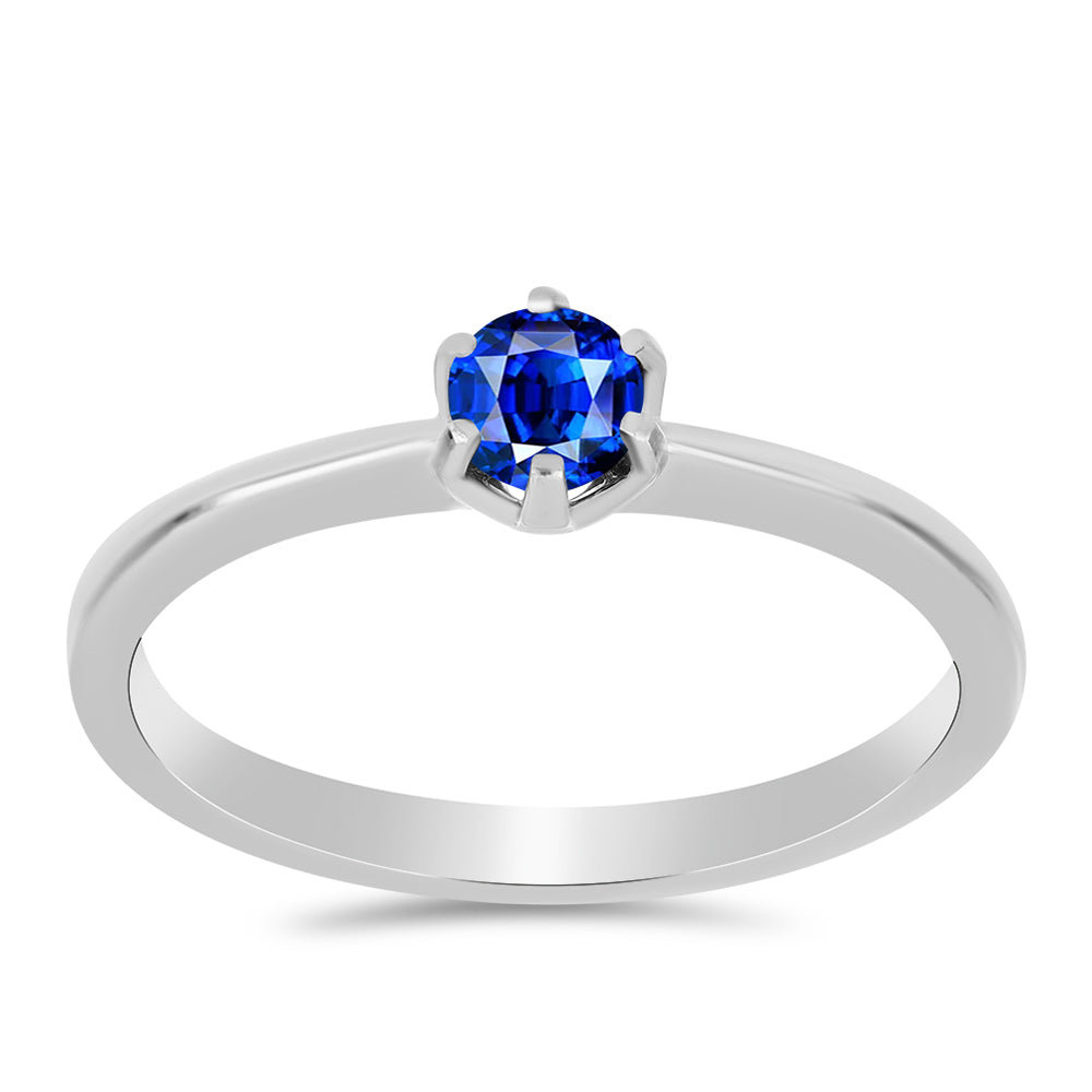 Anillo de Plata con Zafiro Azul Australiano