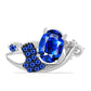 Broche de Plata con Zafiro Azul Australiano