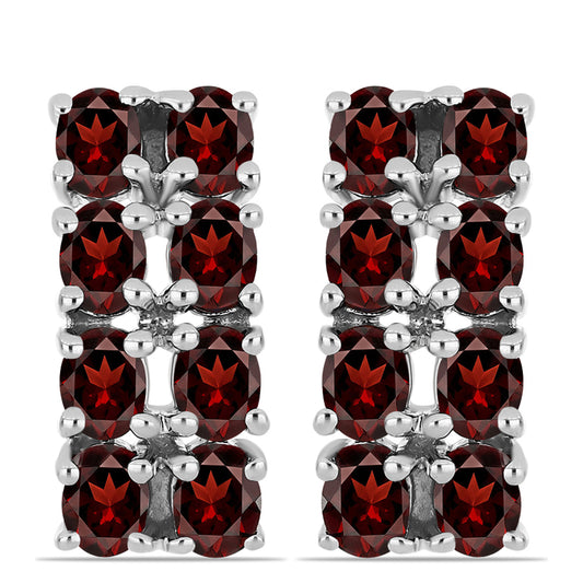 Pendientes de Plata con Granate Barton