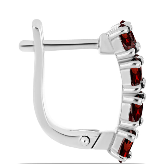 Pendientes de Plata con Granate Barton