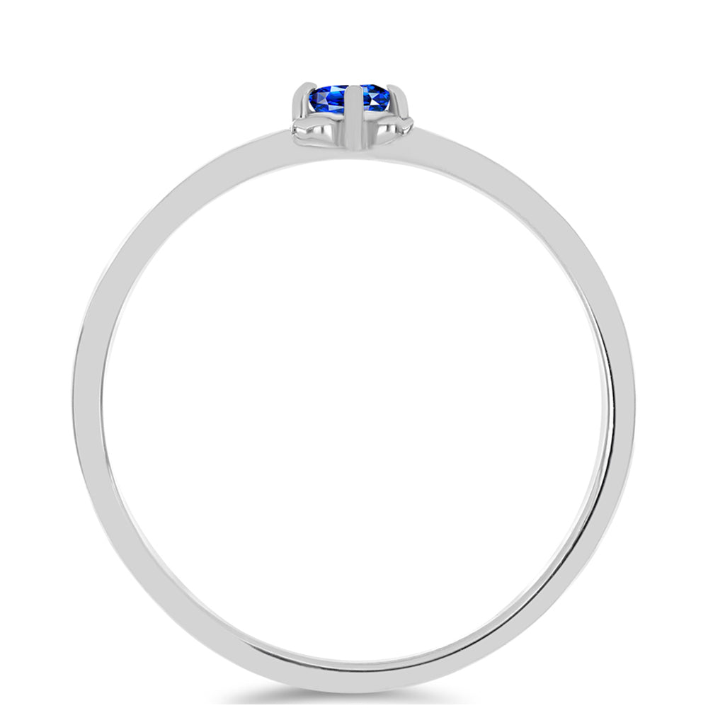 Anillo de Plata con Zafiro Azul Australiano 3 