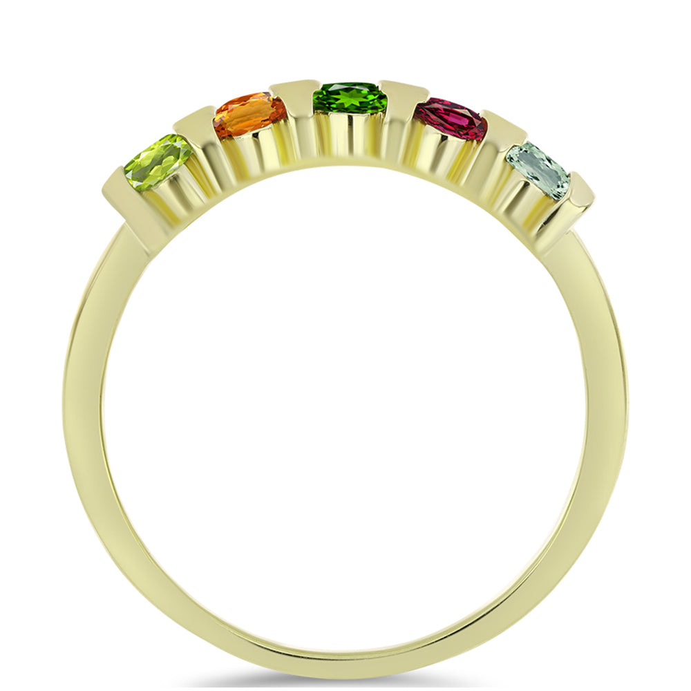 Anillo de Plata Bañada en Oro con Chakra Turmalina 2 