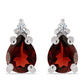 Pendientes de Plata con Granate Barton y Topacio Blanco