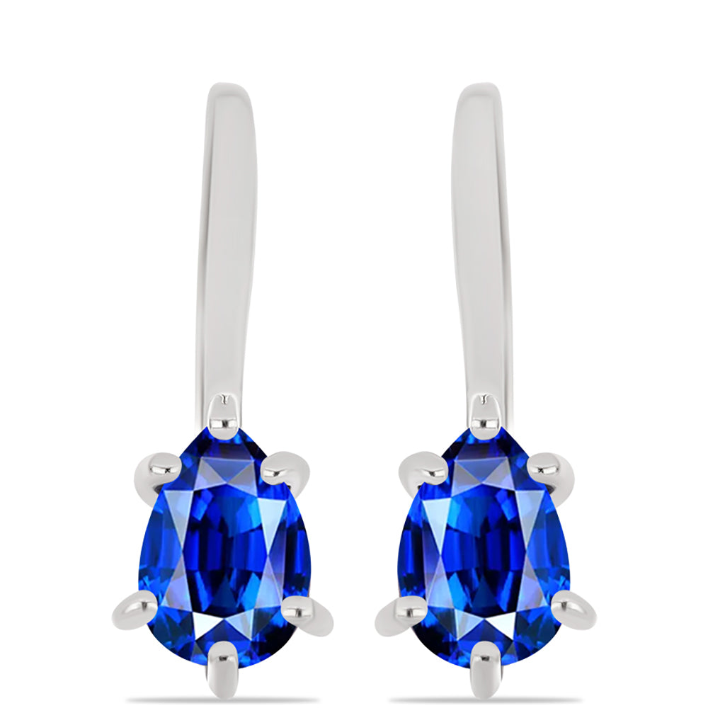 Pendientes de Plata con Zafiro Azul Australiano
