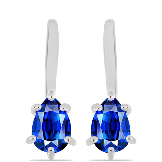 Pendientes de Plata con Zafiro Azul Australiano