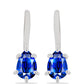 Pendientes de Plata con Zafiro Azul Australiano