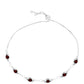 Pulsera de Plata con Granate Barton y Topacio Blanco