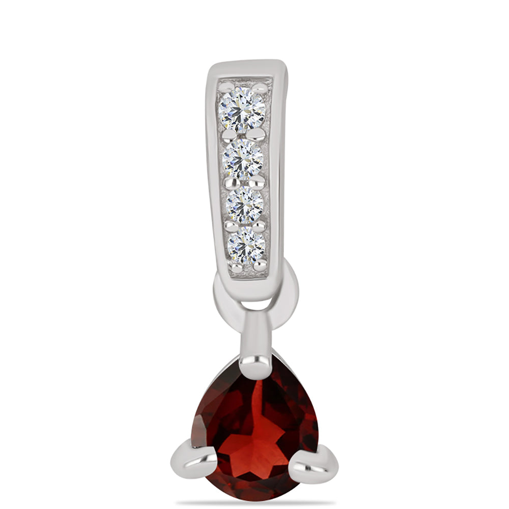 Colgante de Plata con Granate Barton y Topacio Blanco 1 