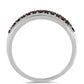 Anillo de Plata con Granate Barton y Topacio Blanco