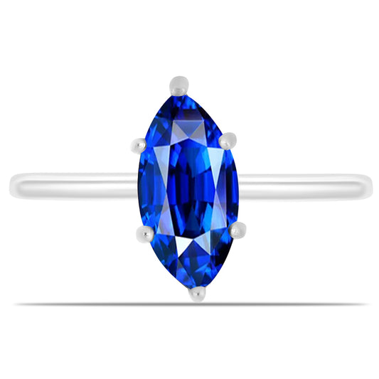 Anillo de Plata con Zafiro Azul Australiano