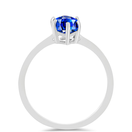 Anillo de Plata con Zafiro Azul Australiano