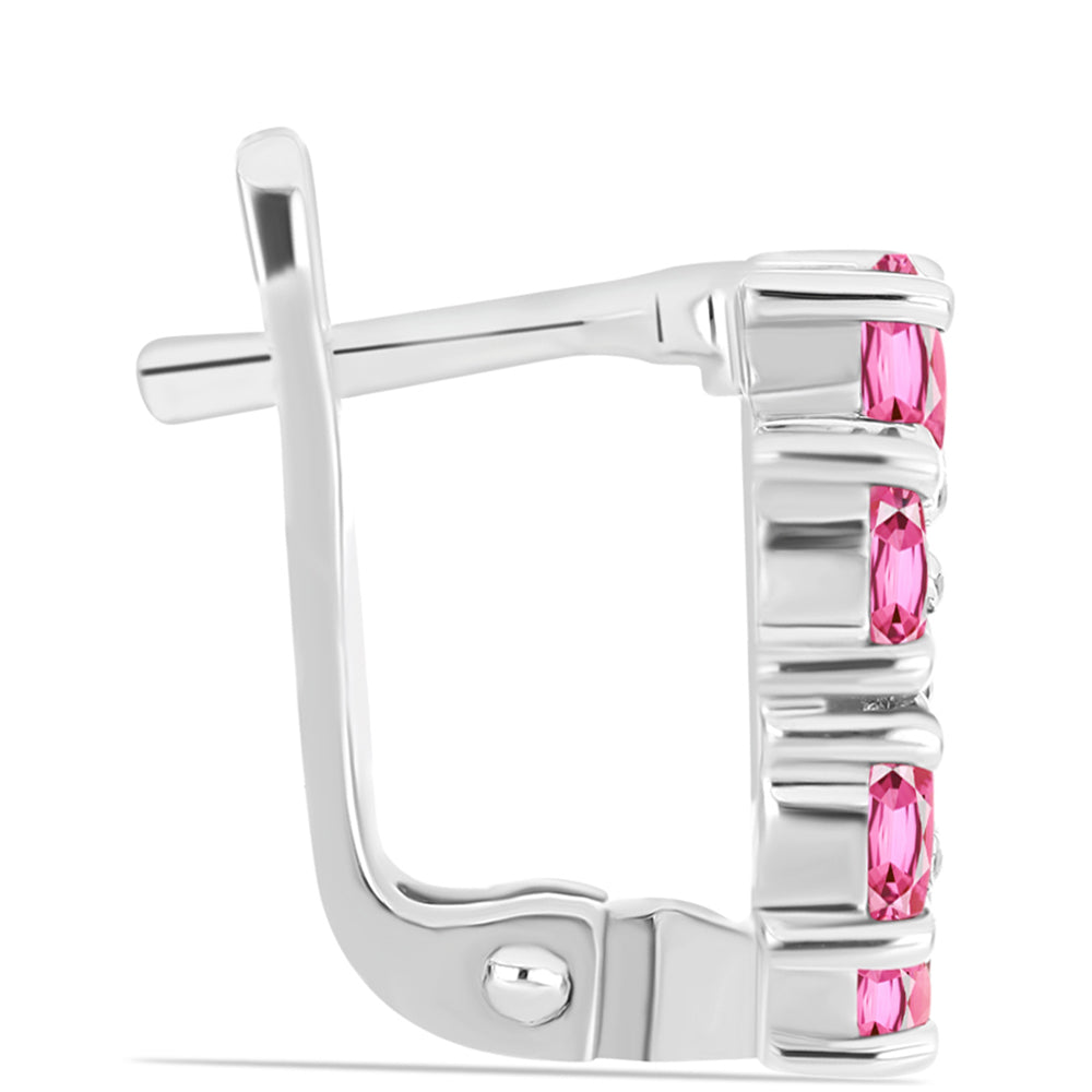 Pendientes de Plata con Turmalina Rosa de Pelmadulla 2 