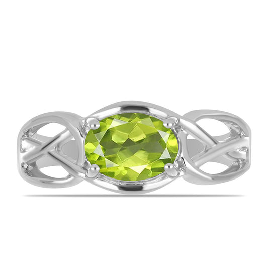 Anillo de Plata con Peridoto de Changbai