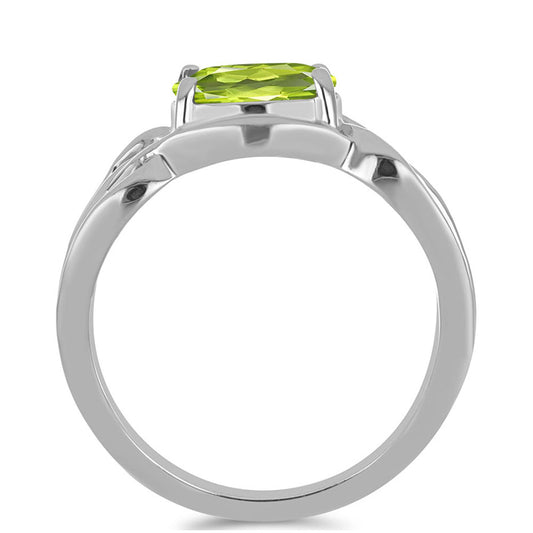Anillo de Plata con Peridoto de Changbai